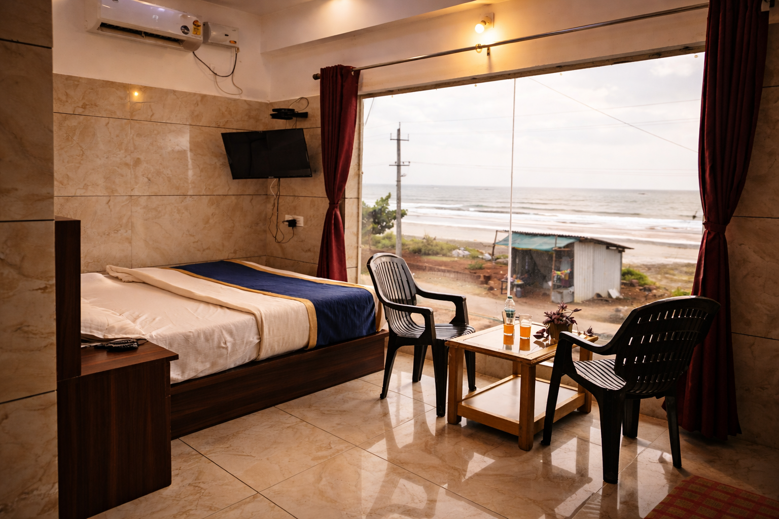 Best sea view room in Murudeshwara temple and beach