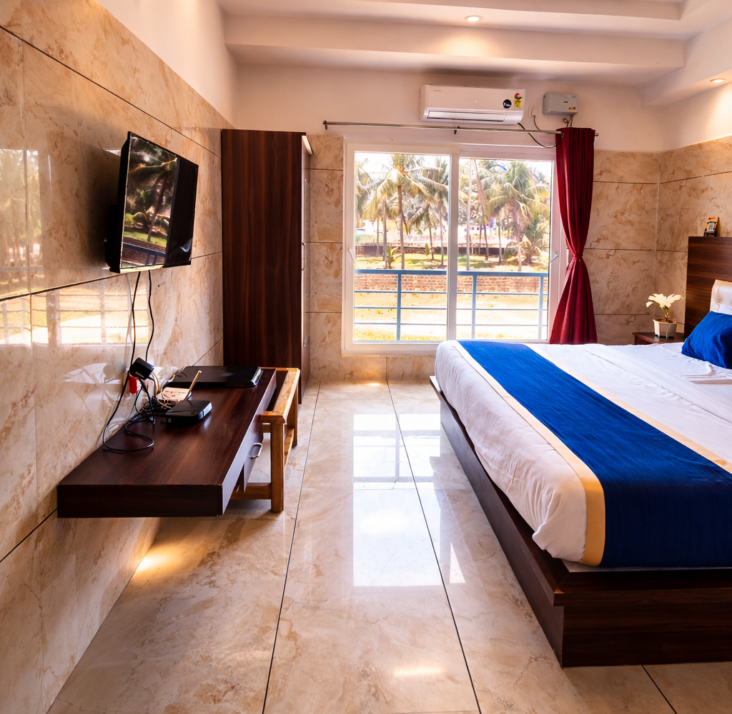 Sea view resort in Murudeshwara temple and beach